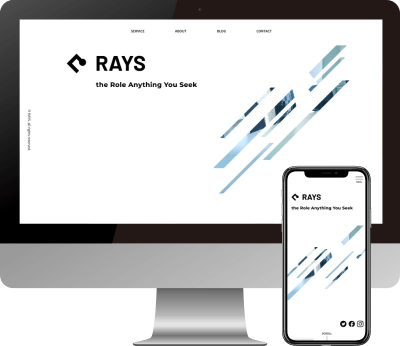 RAYS様のWebサイト制作実績